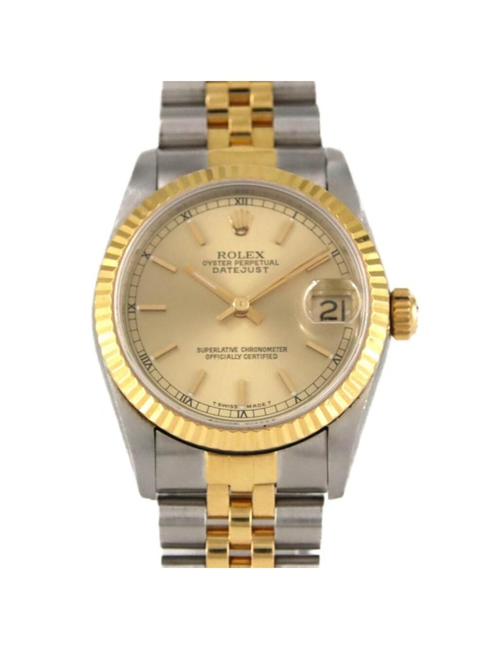 Rolex Datejust Stainless Steel Yellow Gold Automatic Watch